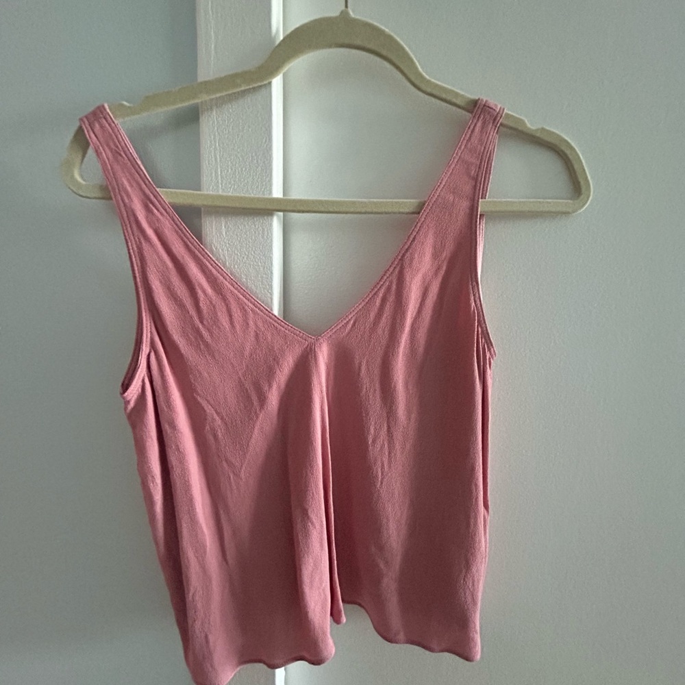 Pink Sleeveless Tie Back Women's Top